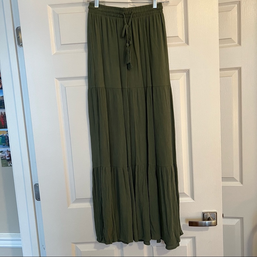 Green Maxi Skirt